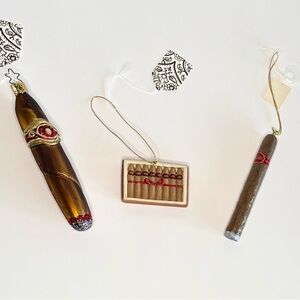 Cigar Themed Christmas Ornaments